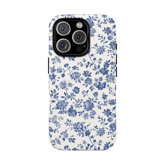 Blue and White Floral Phone Case